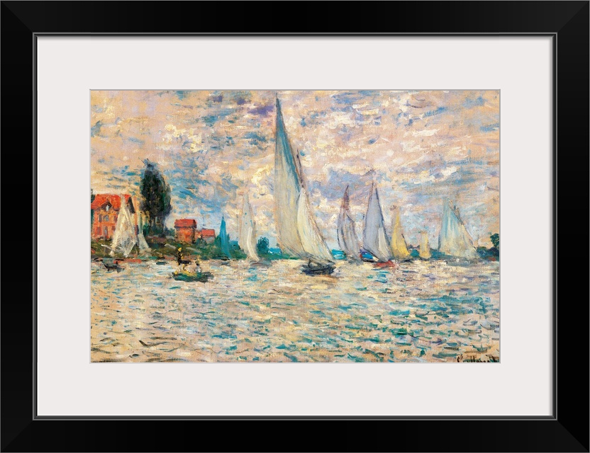 Regattas at Argenteuil, by Claude Monet, 1874 about, 19th Century, oil on canvas, cm 60 x 100 - France, Ile de France, Par...