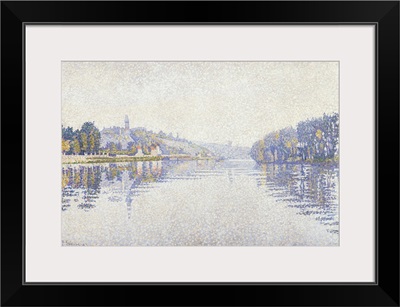Riverbank, the Seine at Herblay, by Paul Signac, 1889. Musee d'Orsay, Paris, France