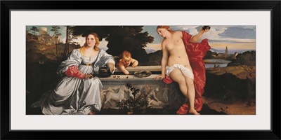 Sacred And Profane Love, By Titian, C. 1514-1525. Borghese Gallery, Rome, Italy