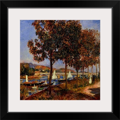 Seine, Bridge of Argenteuil, 19th c, By French impressionist Pierre-Auguste Renoir