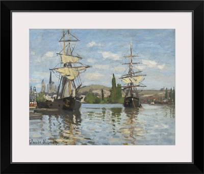 Ships Riding on the Seine at Rouen, by Claude Monet, 1873