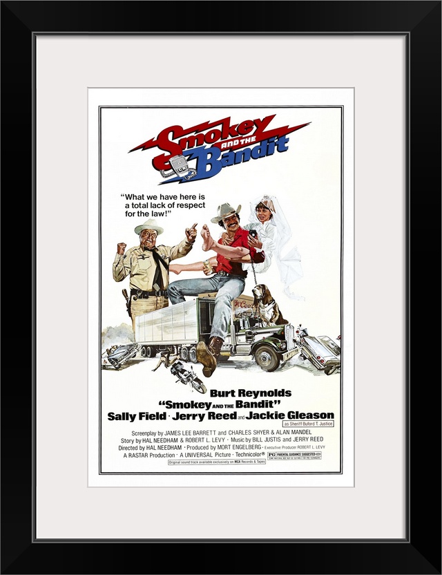 Smokey And The Bandit, From Left: Jackie Gleason, Burt Reynolds, Sally Field, 1977.