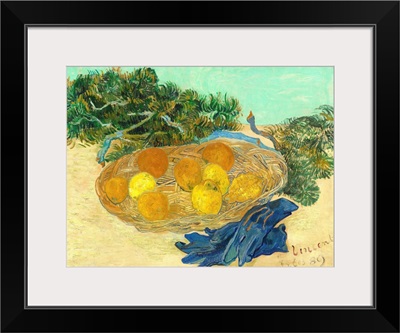 Still Life of Oranges and Lemons with Blue Gloves, by Vincent van Gogh, 1889