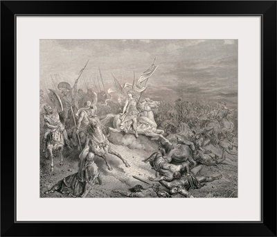 The Angel of the Maccabees. 1866 Engraving by Paul Gustave Dore