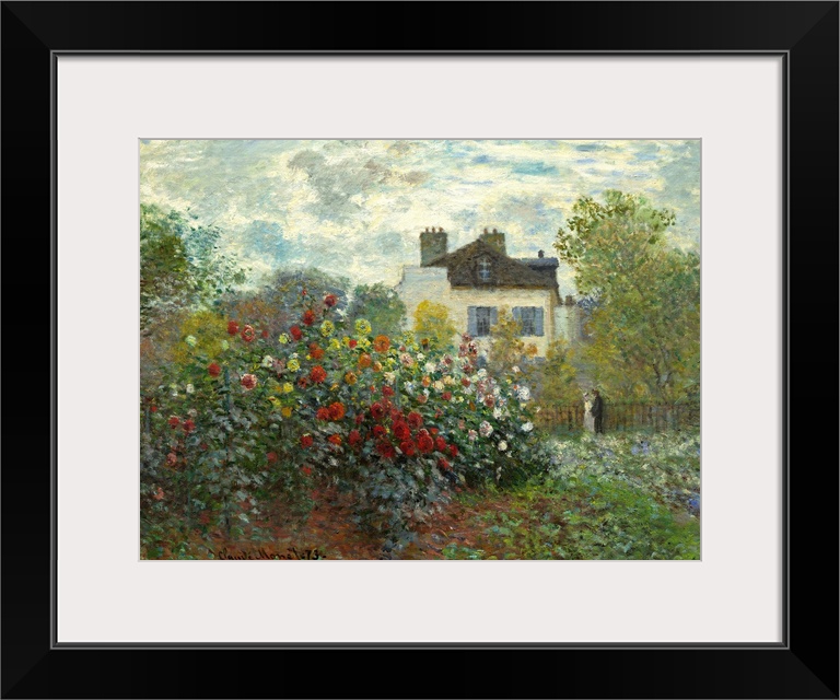 The Artist's Garden in Argenteuil, by Claude Monet, 1873, French impressionist painting, oil on canvas. This painting's al...