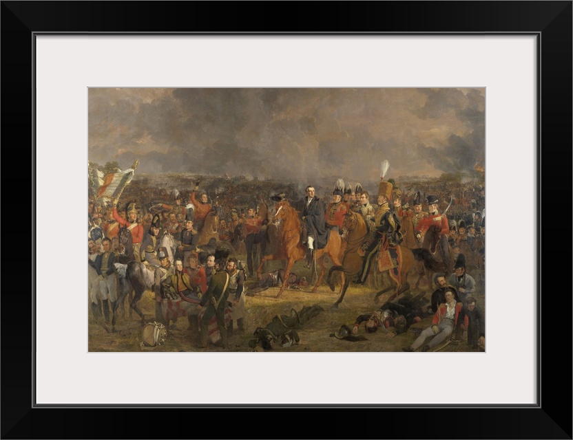 The Battle of Waterloo, by Jan Willem Pieneman, 1824, Dutch painting, oil on canvas. Duke of Wellington receiving the mess...