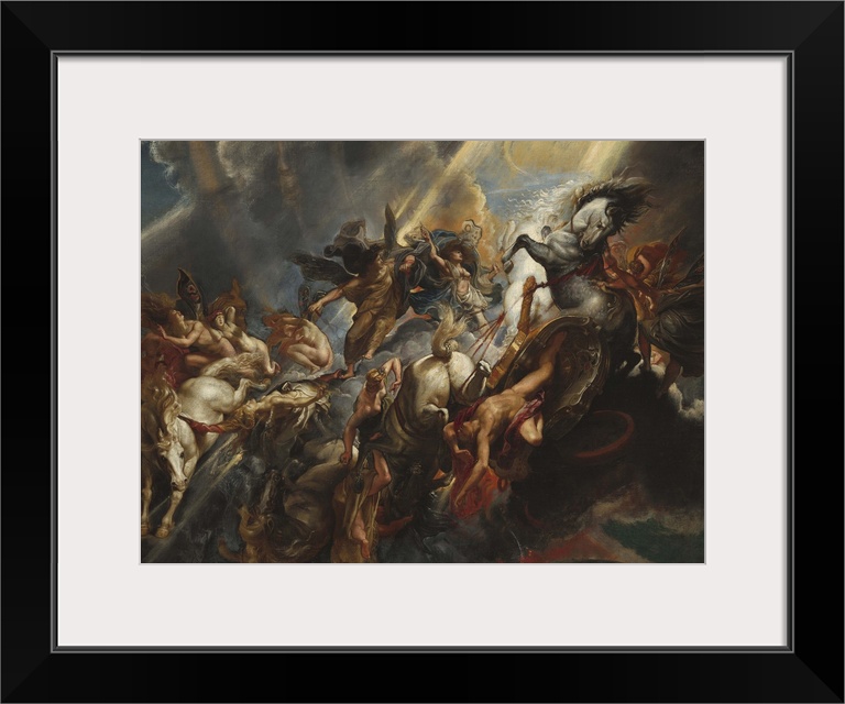 The Fall of Phaeton, by Peter Paul Rubens, 1605-06, Flemish painting, oil on canvas. Phaeton, wrecks Apollo's Sun Chariot,...