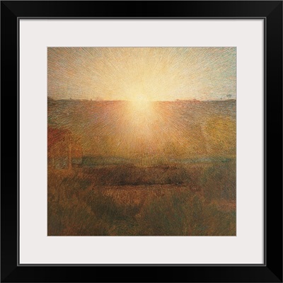 The Sun, Italian Landscape Painting by Giuseppe Pellizza da Volpedo, 1904