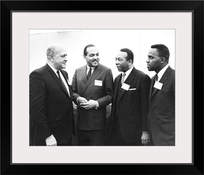 Three African-American mayors with, Robert Weaver