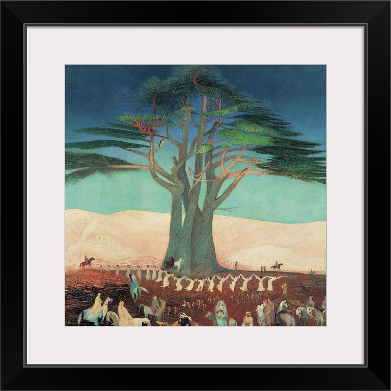 Kosztka Tivadar Csontv ry, Pilgrimage to the Cedars of Lebanon, 1907, 20th Century, oil on canvas, Ungheria Budapest, Magy...