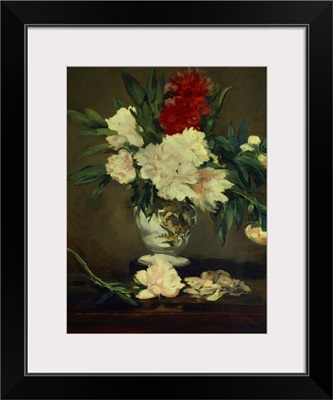 Vase of Peonies on a Small Pedestal, 1864, Oil on canvas