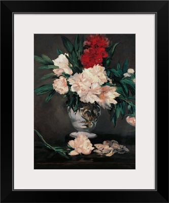 Vase with Peonies on a Pedestal, by Edouard Manet, 1864. Musee d'Orsay, Paris, France
