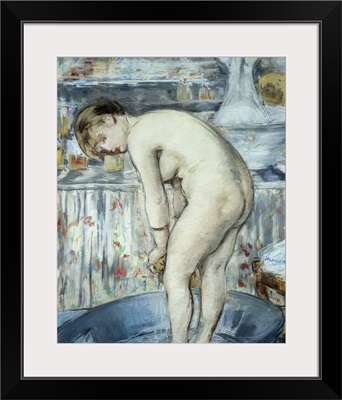 Woman in a Tub, 1878, By French Impressionist Edouard Manet, Drawing, Pastel on Canvas