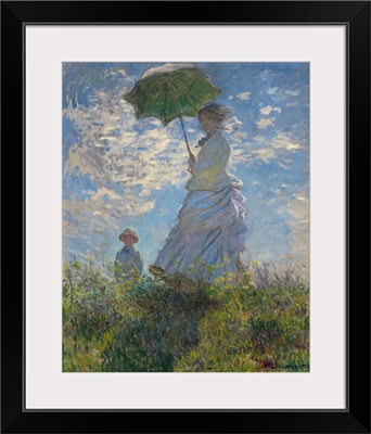 Woman with a Parasol-Madame Monet and Her Son, by Claude Monet, 1875