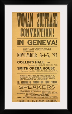 Women's Suffrage Convention - Vintage Poster