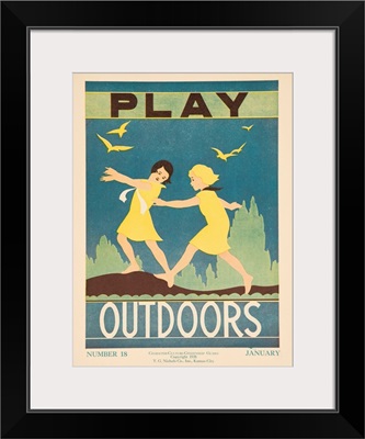 1938 Character Culture Citizenship Guide Poster, Play Outdoors