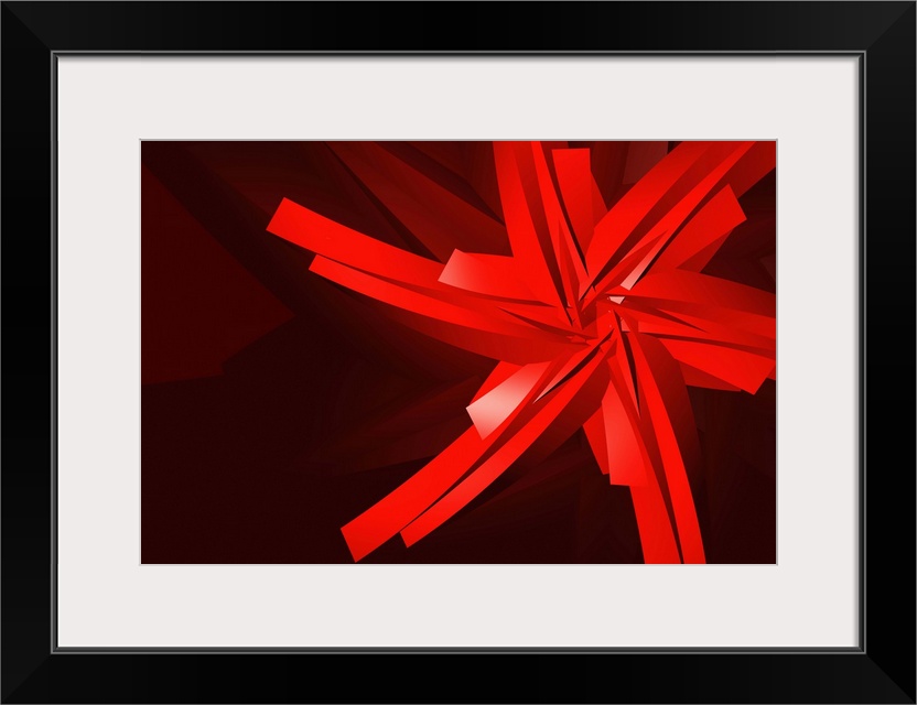 a red abstract shape