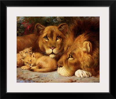 A Royal Family of Lions by William Strutt