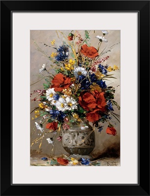 A Vase Of Summer Flowers By Eugene Petit