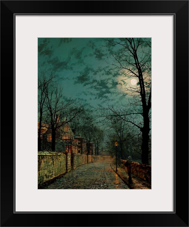 A Wet Winter's Evening by John Atkinson Grimshaw