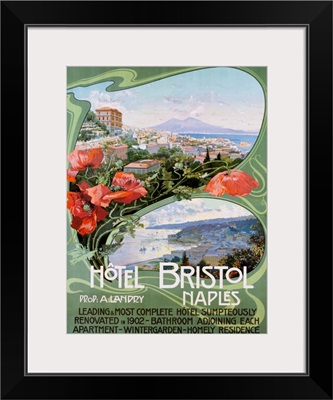 Advertising Poster For The Hotel Bristol Naples
