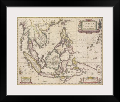 Antique map of southeast Asia