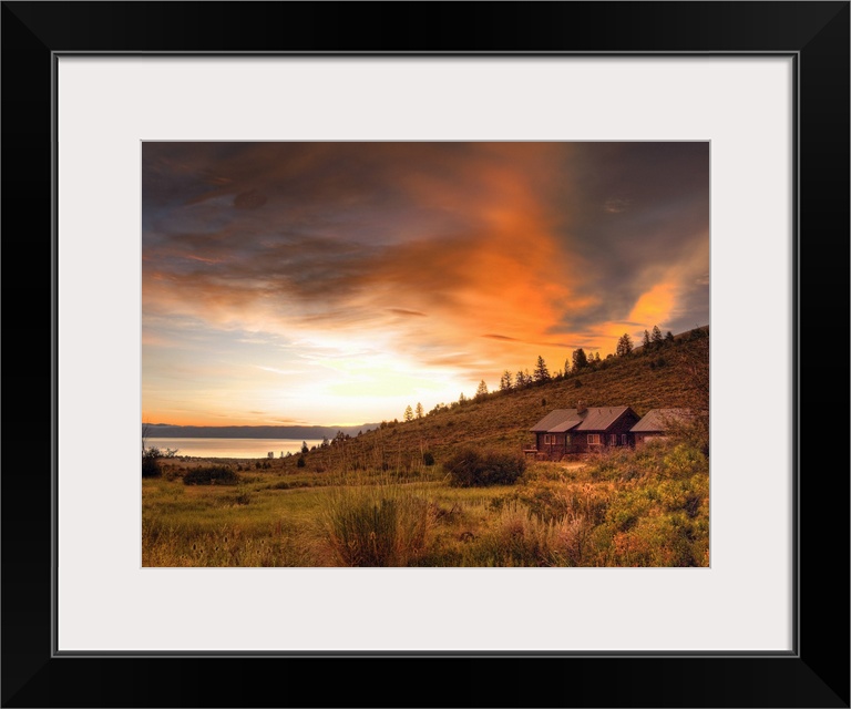 Arose early to take this photo. This is the cabin we stayed in above Bear Lake in Garden City, Utah