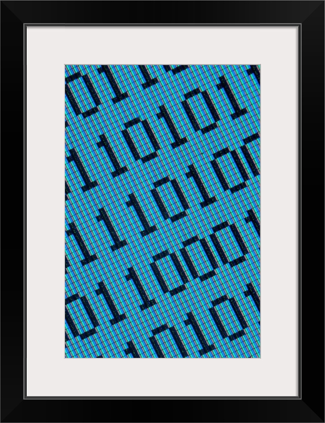 Binary code on a computer monitor