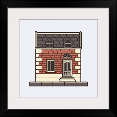Brickwork Cottage Pixel Art