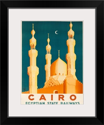 Cairo Egyptian State Ralwats Travel Poster Minarets