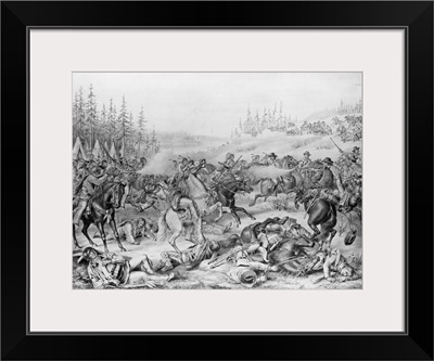 Capture and Death of Sitting Bull Lithograph