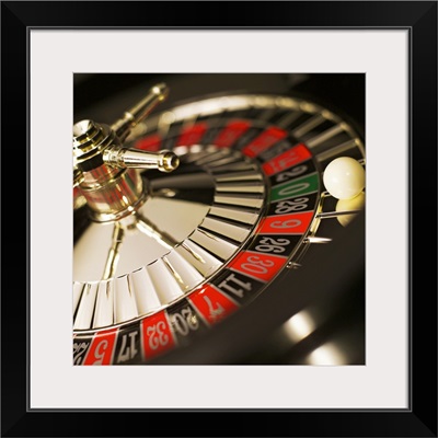 Close-up of roulette wheel