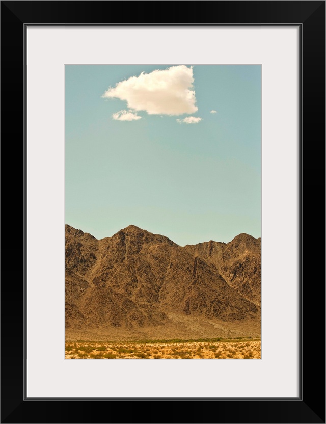 Cloud over Nevada desert and mountains