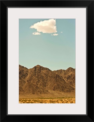 Cloud over Nevada desert and mountains