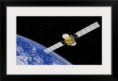 Communications satellite over Earth