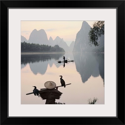 Cormorant Fishermen In Li River