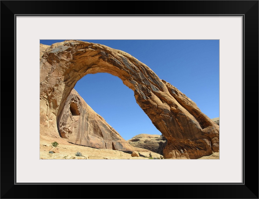 Corona Arch against clear sky in Moab, Utah.