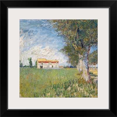 Farmhouse In A Wheat Field By Vincent Van Gogh