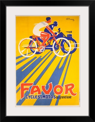 Favor Cycles And Motos French Advertising Poster