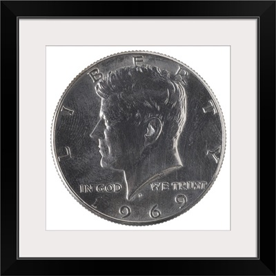 Fifty cent coin featuring John F. Kennedy
