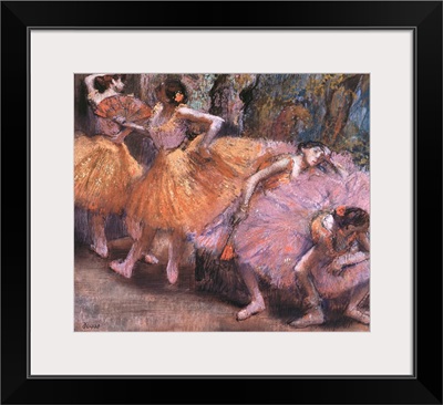 Four Ballerinas Resting By Edgar Degas