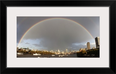 Full arc rainbow, taken from Waterloo Bridge London