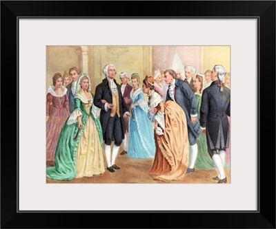 George And Martha Washington At Presidential Reception