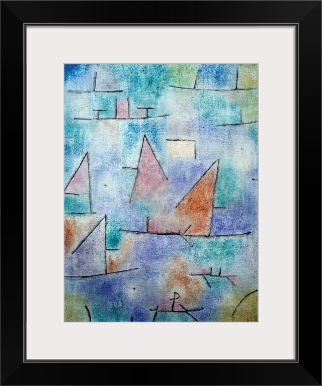 Harbour and sailboats. Painting by Paul Klee (1879-1940) 1937. 80 x 60cm. National Museum of Modern Art, Paris