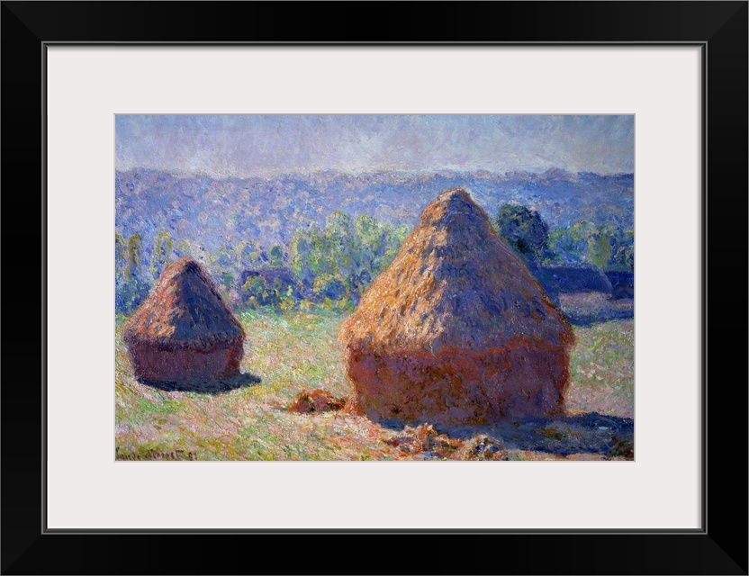 Haystacks, end of the summer at Giverny. Painting by Claude Monet (1840-1926), 1891. 0,6 x 1 m. Orsay Museum, Paris