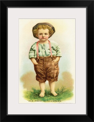 His First Suspenders Trade Card