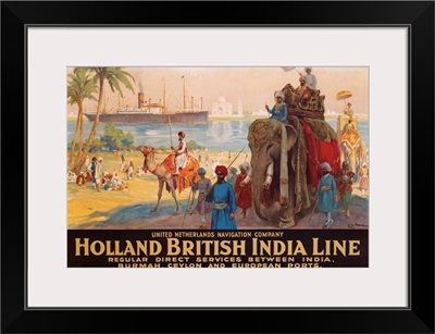 Holland British India Line Poster by E.V. Hove
