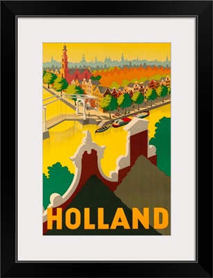 Holland Canal Travel Poster