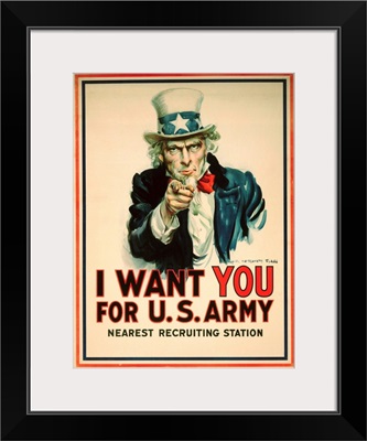 I Want You For The U.S. Army Recruitment Poster By James Montgomery Flagg