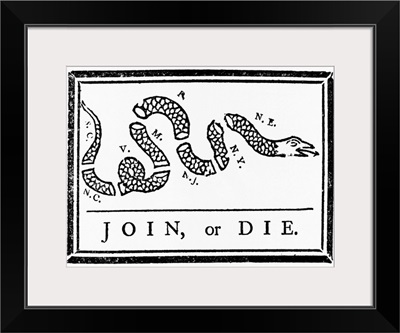 Join, Or Die Political Cartoon By Benjamin Franklin